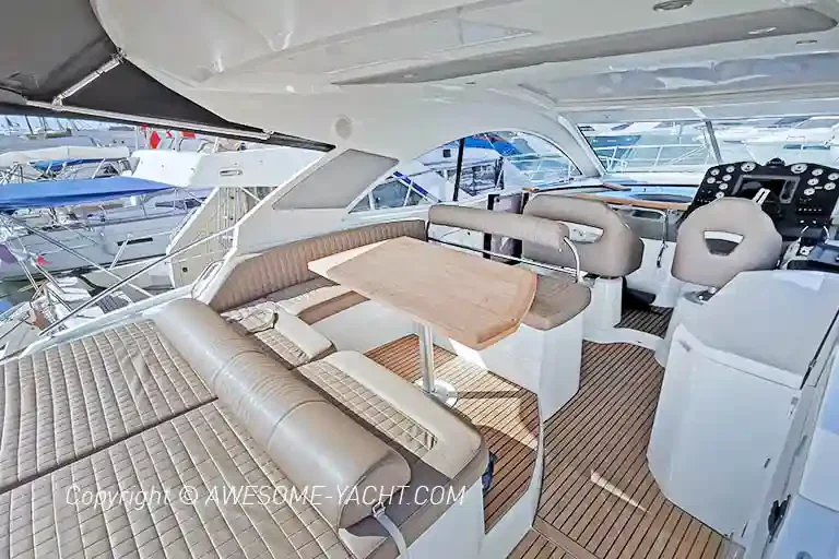 Open plan deck salon on Beneteau MC42